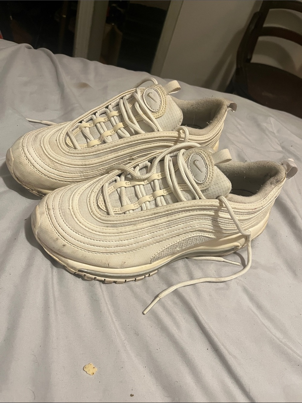 Nike Women’s Cream/Off-White Lace-Up Sneakers